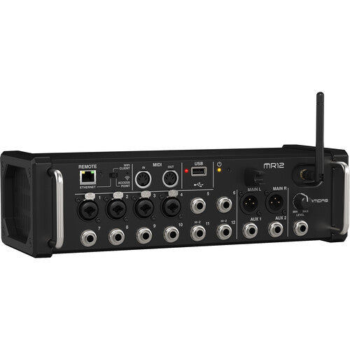 Midas MR12 12-Input Digital Mixer for iPad/Android Tablets with Wi-Fi and USB Recorder