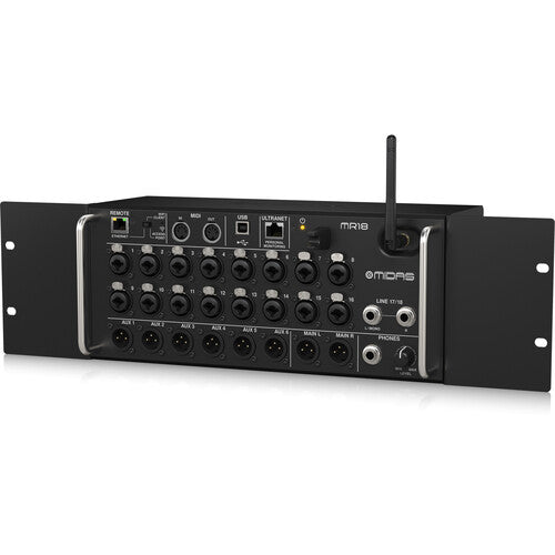 Midas MR18 18-Input Digital Mixer for iPad/Android Tablets with Wi-Fi and USB Audio Interface