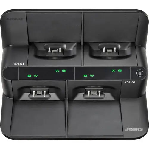 Shure MXWNDX4G Networked 4-Bay Charging Station for MXW neXt Boundary & Gooseneck Transmitters