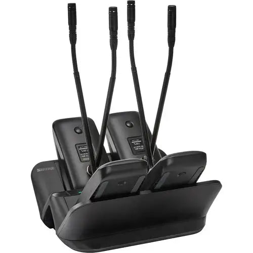 Shure MXWNDX4G Networked 4-Bay Charging Station for MXW neXt Boundary & Gooseneck Transmitters