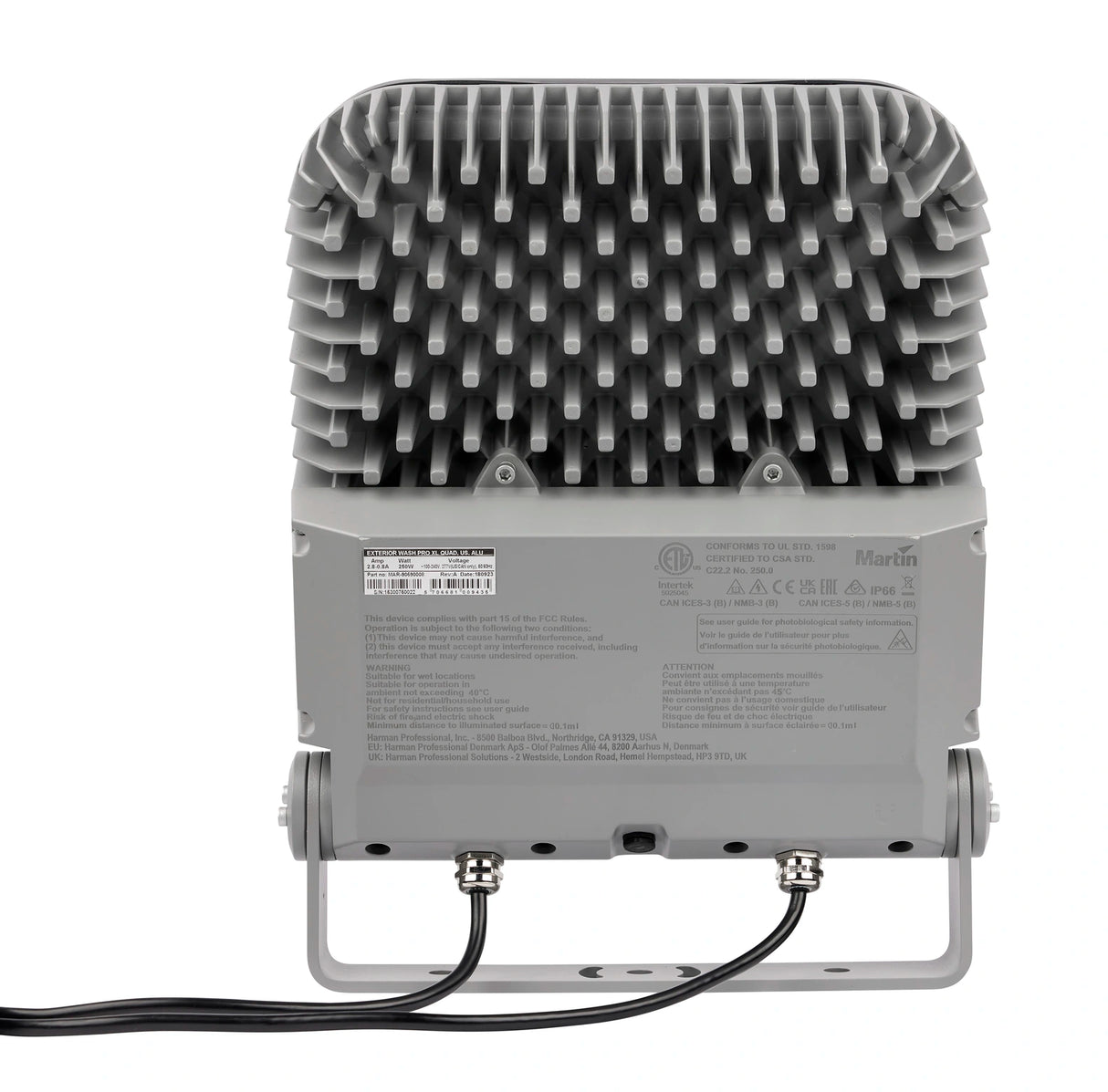 Martin Exterior Wash Pro XL QUAD – EU Aluminum Extra-Large LED Wash Fixture LED Wash Fixtures Martin