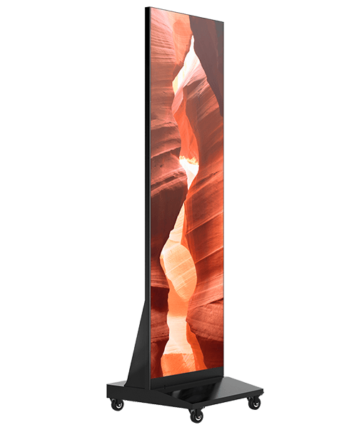 NanoBanner mobile LED display side profile with rolling base