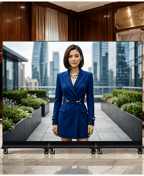 Nanolumens NanoBanner 1.9mm – 72" Portrait Mobile LED Display, GOB Protected, Rolling Base Included Digital Signage Nanolumens