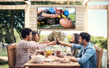 Peerless-AV ODTV6503 outdoor TV lifestyle application watching sports outdoors