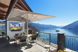 Peerless-AV Neptune NTSB150 outdoor soundbar installed outdoors