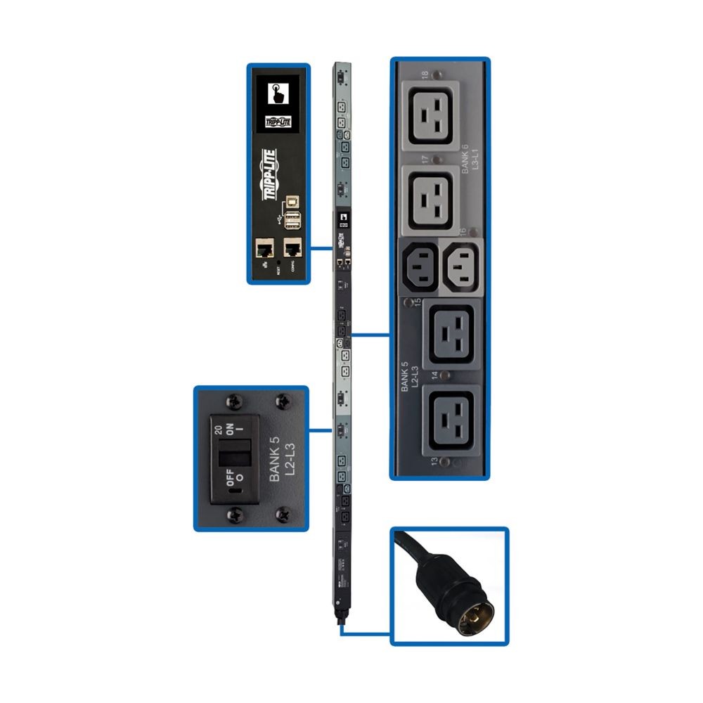 Eaton PDU3EVNR6H50A – 18-Outlet ePDU G3 Metered PDU Rack PDUs Eaton