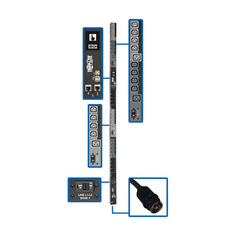 Eaton PDU3EVSR6H50 – 30-Outlet Switched ePDU G3 PDU Rack PDUs Eaton
