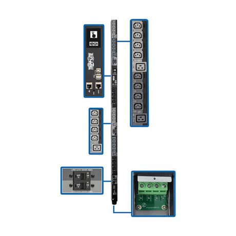 Eaton PDU3XEVSRHWB – 3-Phase Switched PDU, Hardwire, 0U Rack PDUs Eaton