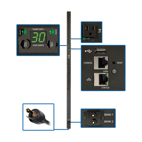 Eaton PDUMVR30NETLX – 0U Vertical Switched PDU, 120V Rack PDUs Eaton