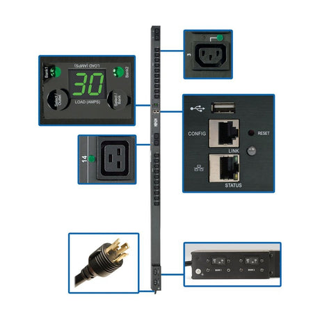 Eaton PDUNVR30HVLX – 5.5kW Per-Outlet Metered PDU Rack PDUs Eaton