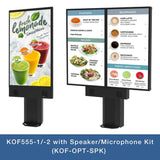 Peerless-AV KOF555-1 outdoor digital menu board angled view