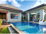 Peerless-AV ACCD-DC753 dust cover installed over a 75 inch Neptune outdoor TV