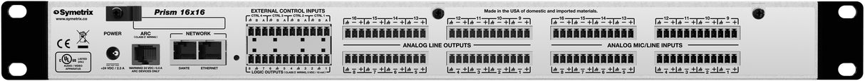 Symetrix 80-0117 Prism 16x16 Dante control Symetrix