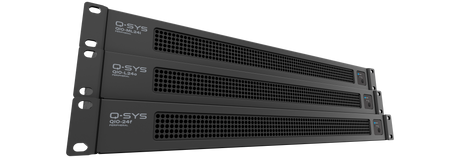 QSC QIO-24f Eight (8) mic/line level inputs, eight (8) software-definable Flex channels and eight (8) line level outputs Room Control QSC