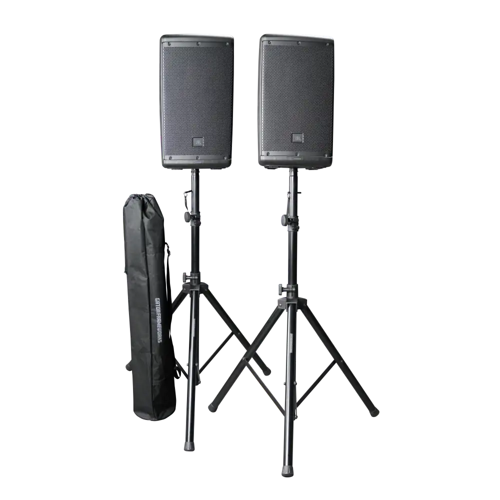 Gator RI-SPKRSTDSET-200-AL Aluminum Tripod Speaker Stand Set with Bag
