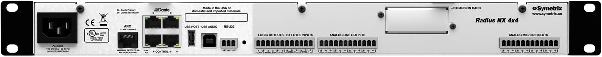 Symetrix 80-0144 Radius NX 4x4 Dante + USB-B control Symetrix