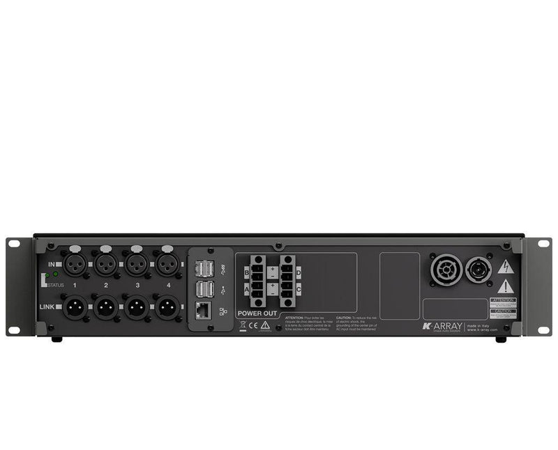 K-Array Kommander KA14 I Class D, 2U rack amplifier with DSP and remote control (4x300W @ 4 Ω)