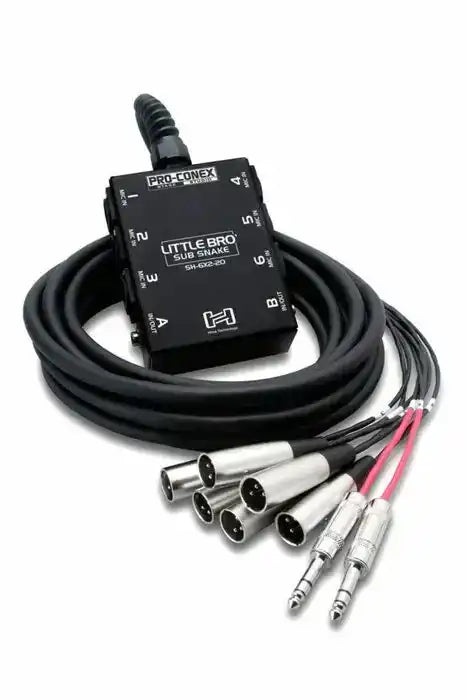 Hosa SH-6X2-30 30' Little Bro' Stage Box Snake