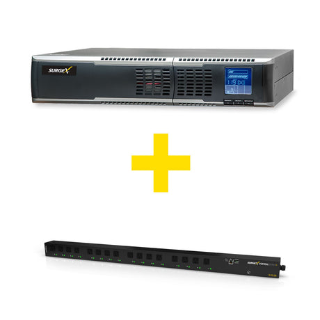 SurgeX SX-UPS1000VS16 – UPS-1000-OL + SX-VS-1216 UPS & PDU Bundle SurgeX Bundle SurgeX