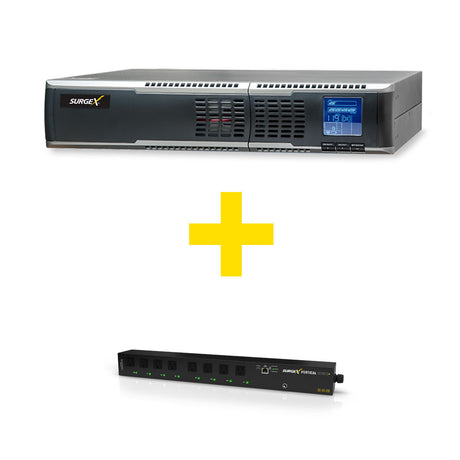 SurgeX SX-UPS1000VS8 – UPS-1000-OL + SX-VS-128 UPS & PDU Bundle SurgeX Bundle SurgeX