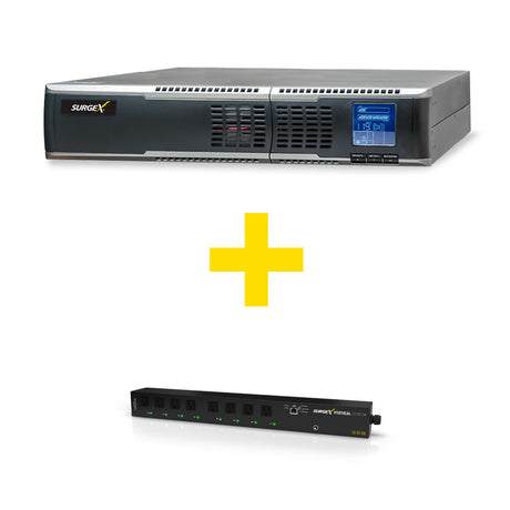 SurgeX SX-UPS2000VS8 – UPS-2000-OL + SX-VS-128 UPS & PDU Bundle SurgeX Bundle SurgeX