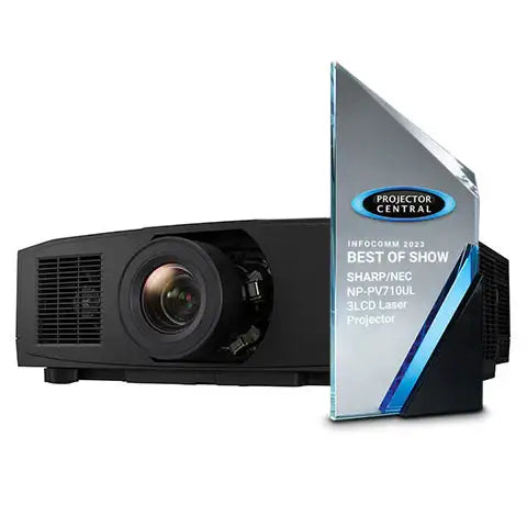 Sharp NP-PV710UL-B1-13ZL 7100 Lumen WUXGA 3LCD Laser Projector with NP13ZL Lens (Black)
