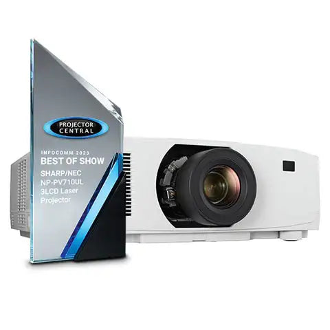 Sharp NP-PV710UL-W1-13ZL 7100-Lumen WUXGA Professional Installation 3LCD Projector with NP13ZL Lens (White)