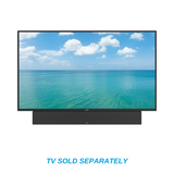 Peerless-AV Neptune SOSB150 outdoor soundbar mounted below outdoor TV