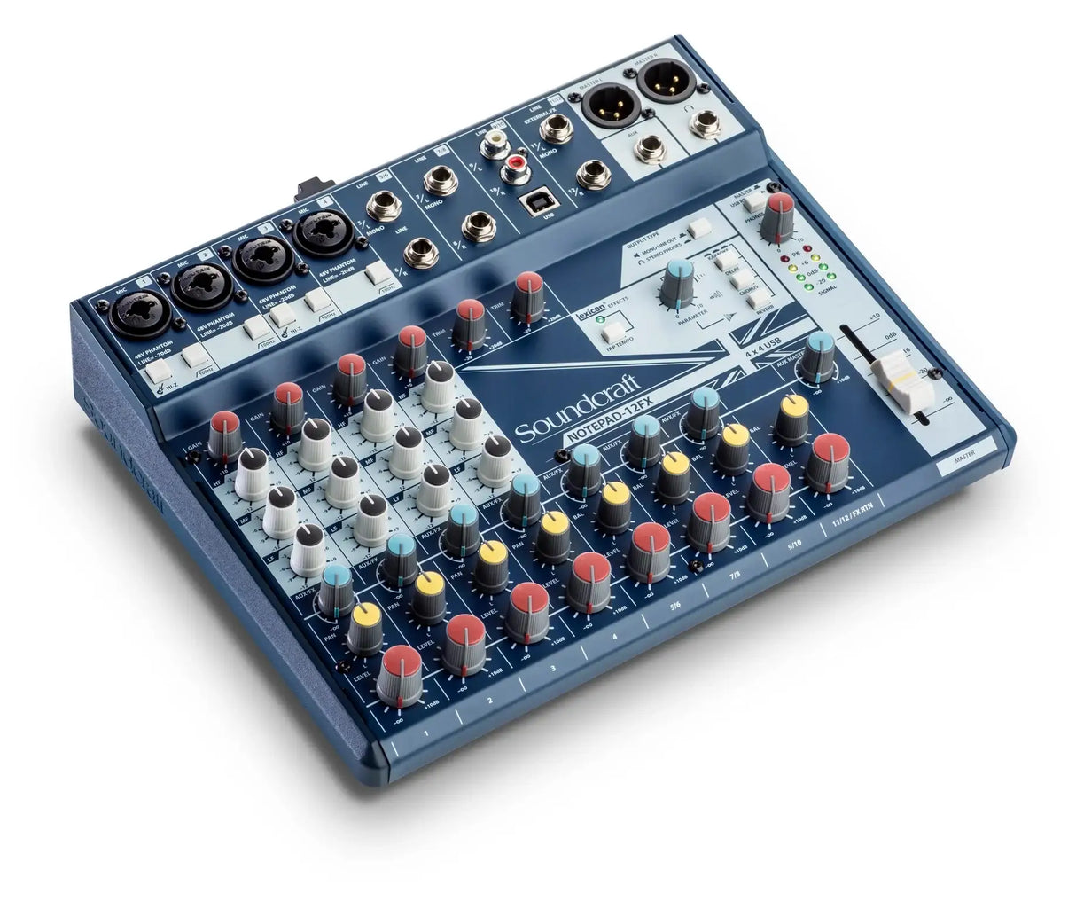 Soundcraft Notepad-12FX Small-format Analog Mixing Console with USB I/O and Lexicon Effects - 5085985US