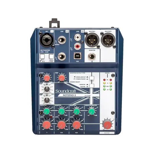 Soundcraft Notepad-5 Small-format Analog Mixing Console with USB I/O - 5085980US