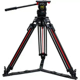 Teris TS-H14CF-Q 100mm Flat Base Fluid Head & 2-Stage Carbon Fiber Tripod System
