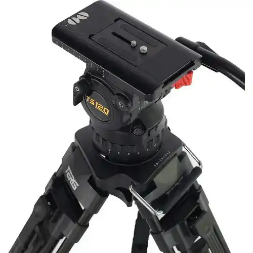 Teris TS120CF-Q Fluid Head & Tripod Kit, Carbon Fiber