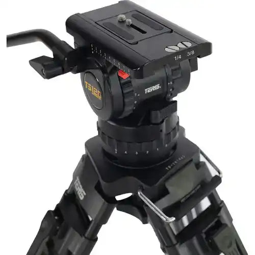 Teris TS120CF-Q Fluid Head & Tripod Kit, Carbon Fiber Tripods Teris