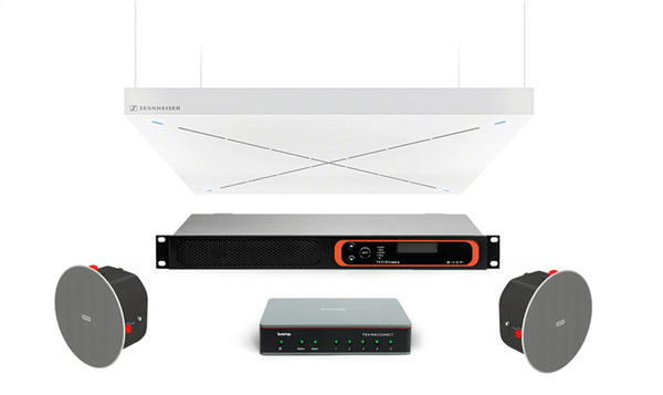 Microsoft Teams Large Meeting Room - Biamp Tesira DSP and Sennheiser TeamConnect  TCC2