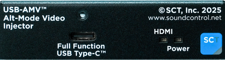 Sound Control Technologies USB-AMV – USB-C Alt-Mode Video Injector Adapter USB-C Adapters Sound Control Technologies