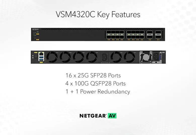Netgear VSM4320C-100NES
M4350-16V4C MANAGED SWITCH  - Creation Networks