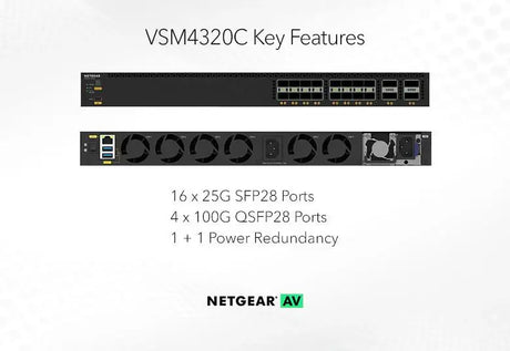Netgear VSM4320C-100NES
M4350-16V4C MANAGED SWITCH  - Creation Networks