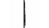 Black rectangular object on a white background