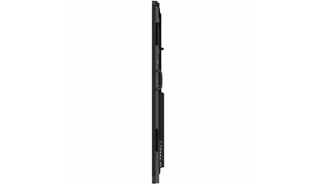 Black rectangular object on a white background