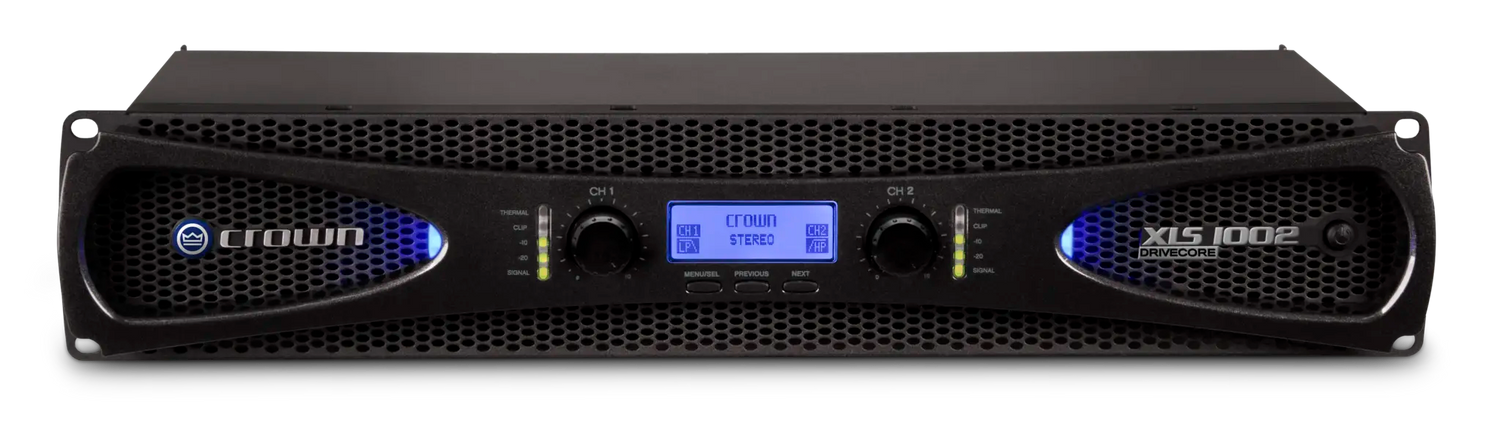 Crown XLS 1002 – 2-Channel 350W DriveCore Power Amplifier - front