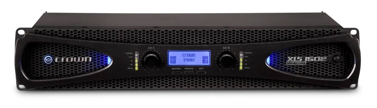 Crown XLS 1502 – 2-Channel 525W DriveCore Power Amplifier - front