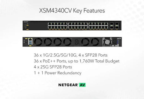 Netgear XSM4340CV-100NES
M4350-36X4V MANAGED SWITCH - Creation Networks