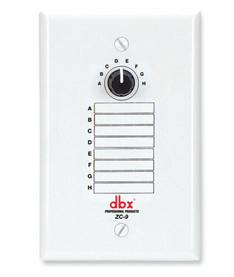 DBX ZC-9 Wall-Mounted Zone Controller - DBXZC9V