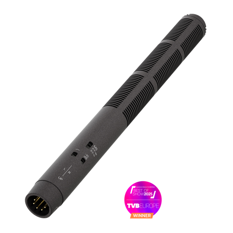 Sennheiser MKH 8018 Stereo shotgun mic. Includes MKH 8018 Microphone, MZW 8018 Foam Windshield, MZQ 100 Mic Clamp and MZR 8000 Camera Adapter Microphones Sennheiser