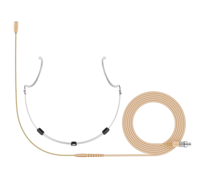 Sennheiser HSP Essential omni headset microphone (omnidirectional condenser) with 1.3m fixed cable, beige, for 2000/5000/6000/9000 Series, 3-Pin connector (508248) Headset Microphones Sennheiser