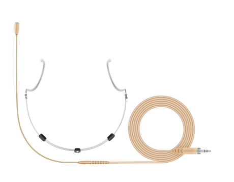 Sennheiser HSP Essential omni headset microphone (omnidirectional condenser) with 1.6m cable, beige, for XS Wireless and evolution wireless, 3.5mm jack (508246) Headset Microphones Sennheiser
