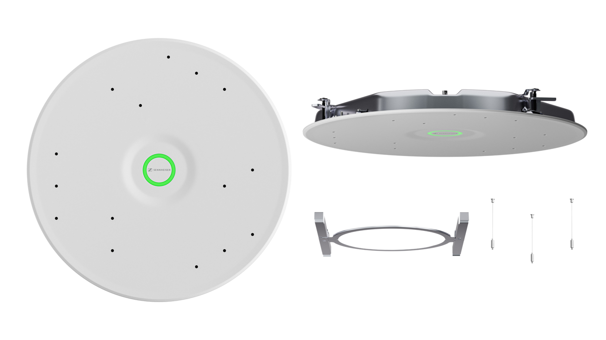 Sennheiser TeamConnect Ceiling Medium Microphone with Flushmount Kit (White) Audio Conferencing Sennheiser