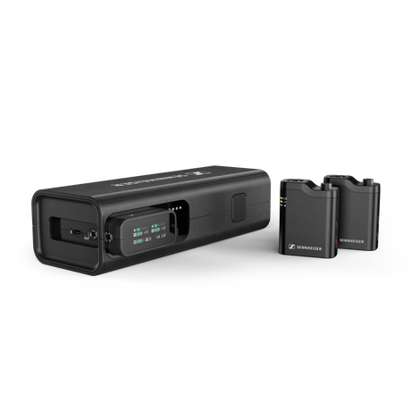 Sennheiser PROFILE WIRELESS 2-channel all-in-one wireless system with 2 transmitters, receiver, charging bar and accessories Wireless Microphone Systems Sennheiser