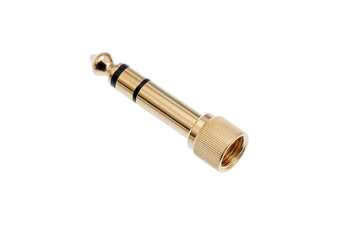 Sennheiser 6.3mm to 3.5mm stereo jack adapter gold