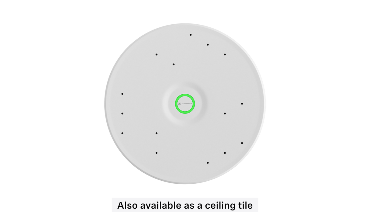 Sennheiser TeamConnect Ceiling Medium Microphone with Flushmount Kit (White) Audio Conferencing Sennheiser